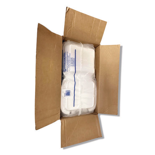 Foam Hinged Lid Containers, 9 X 9 X 3, White, Foam, 200/carton