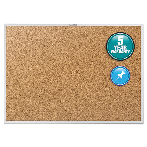 Classic Series Cork Bulletin Board, 96" X 48", Tan Surface, Anodized Aluminum Frame