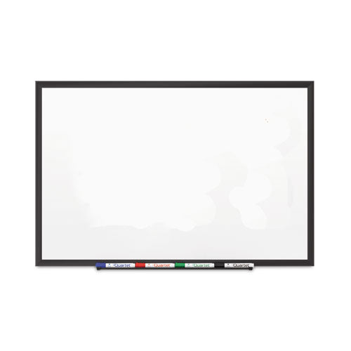 Classic Series Porcelain Magnetic Dry Erase Board, 48" X 36", White Surface, Black Aluminum Frame