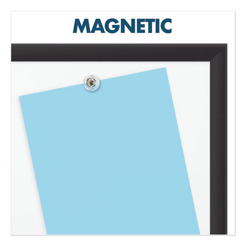 Classic Series Porcelain Magnetic Dry Erase Board, 48" X 36", White Surface, Black Aluminum Frame