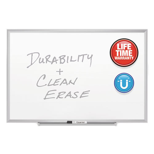 Classic Series Porcelain Magnetic Dry Erase Board, 96" X 48", White Surface, Satin Aluminum Frame