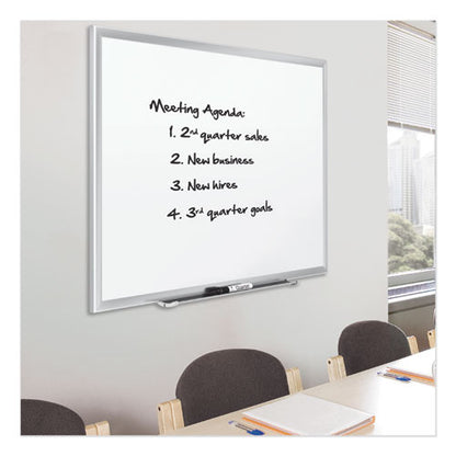 Classic Series Porcelain Magnetic Dry Erase Board, 96" X 48", White Surface, Satin Aluminum Frame