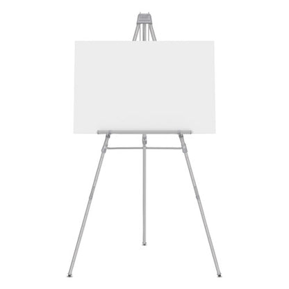 Aluminum Heavy-duty Display Easel, 38" To 66" High, Aluminum, Silver