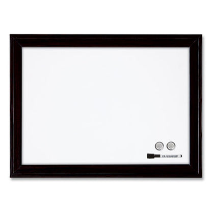 Home Decor Magnetic Dry Erase Board, 23" X 17", White Surface, Black Wood Frame