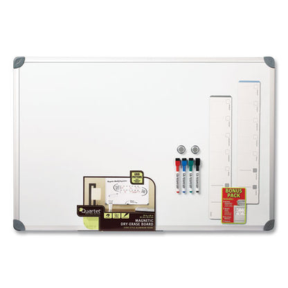 Euro-style Magnetic Dry-erase Aluminum Frame Boards, 36" X 24", White Surface, Satin Aluminum Frame