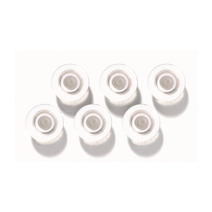 Glass Magnets, Circles, Large, 0.45" Diameter, Clear, 6/pack