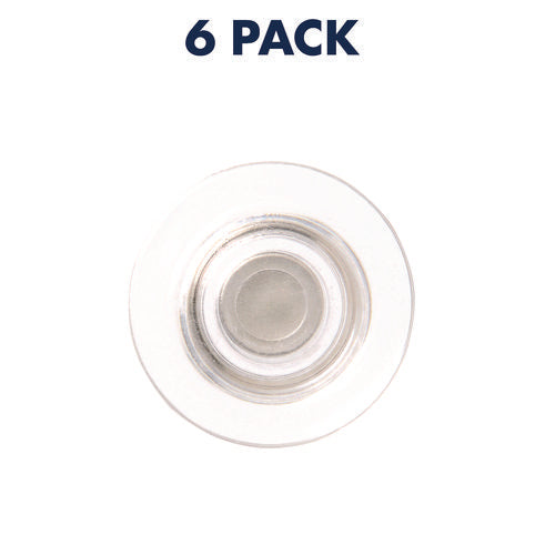 Glass Magnets, Circles, Large, 0.45" Diameter, Clear, 6/pack