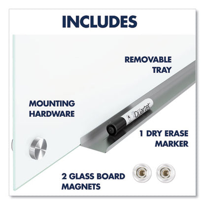 Brilliance Glass Dry-erase Boards, 72" X 48", White Surface