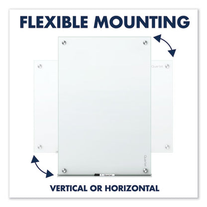 Infinity Magnetic Glass Marker Board, 36" X 24", White Surface