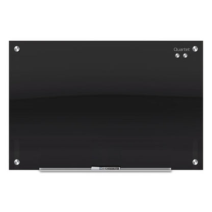 Infinity Magnetic Glass Marker Board, 48" X 36", Black Surface