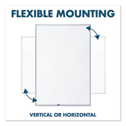 Fusion Nano-clean Magnetic Whiteboard, 96" X 48", White Surface, Satin Aluminum Frame