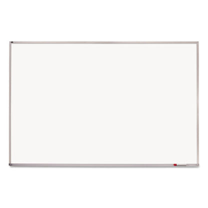 Porcelain Magnetic Whiteboard, 96" X 48", White Surface, Satin Aluminum Frame