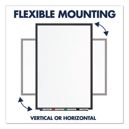 Classic Series Total Erase Dry Erase Boards, 60" X 36", White Surface, Black Aluminum Frame