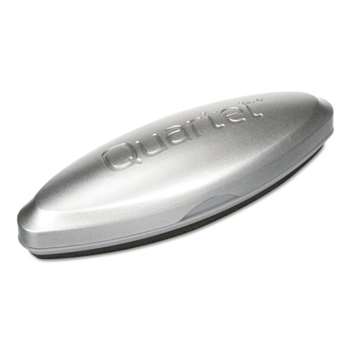 Premium Magnetic 3-in-1 Glass Board Eraser, 6.5" X 2" X 1.38", Silver