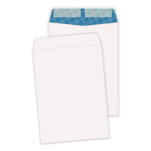 Redi-strip Security Tinted Envelope, Antimicrobial, #10 1/2, Cheese Blade Flap, Redi-strip Closure, 9 X 12, White, 100/box
