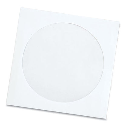 Cd/dvd Sleeves, 1 Disc Capacity, White, 100/box