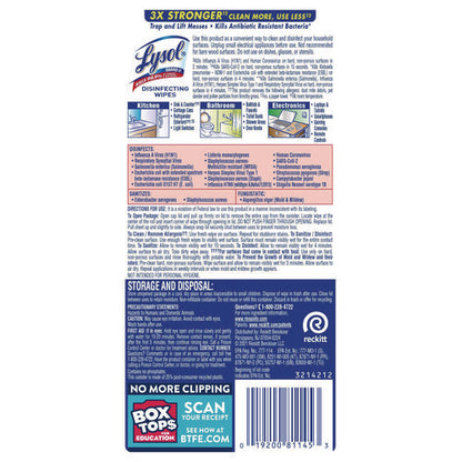 Disinfecting Wipes, 1-ply, 7 X 7.25, Lemon And Lime Blossom, White, 35 Wipes/canister