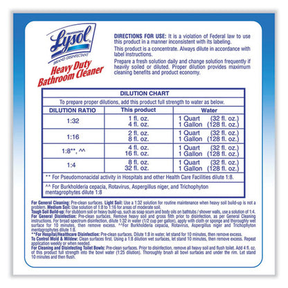 Disinfectant Heavy-duty Bathroom Cleaner Concentrate, Fresh Lime, 1 Gal Bottle, 4/carton