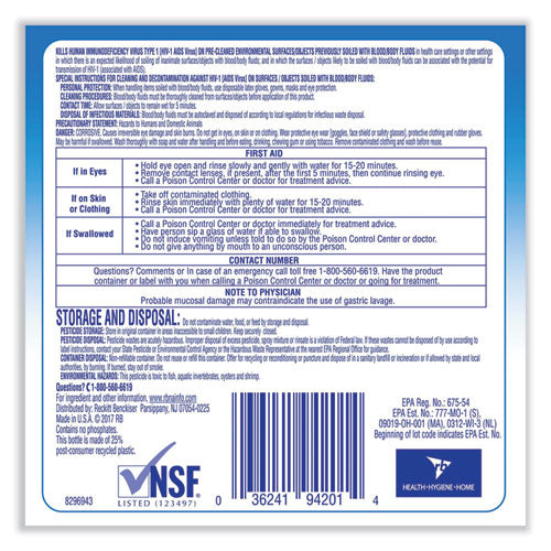 Disinfectant Heavy-duty Bathroom Cleaner Concentrate, Fresh Lime, 1 Gal Bottle