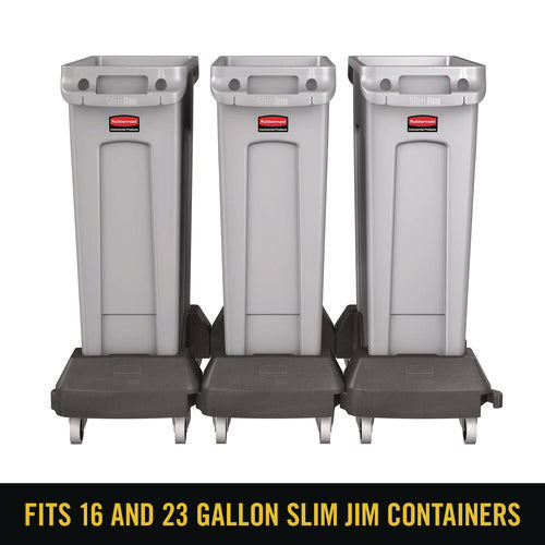 Slim Jim Resin Trainable Dolly, 120 Lb Capacity, 23.86 X 14.71 X 8.36, Black