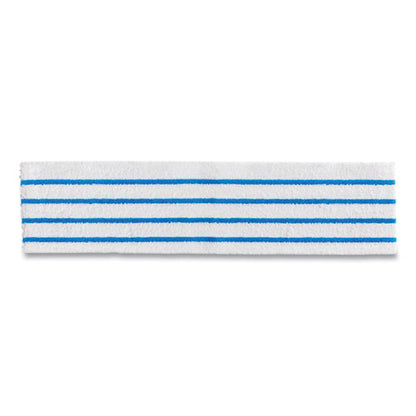 Disposable Microfiber Pad, 4.75 X 19, White/blue Stripe, 50/pack, 3 Packs/carton