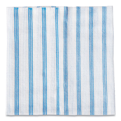 Disposable Microfiber Cleaning Cloths, 12 X 12, White/blue Stripe, 600/carton
