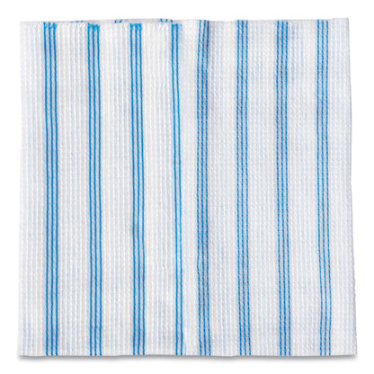 Disposable Microfiber Cleaning Cloths, 12 X 12, White/blue Stripe, 600/carton