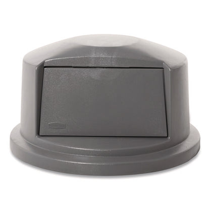 Brute Dome Top Swing Door Lid For 32 Gal Waste Containers, 22.75" Diameter X 12.25h, Gray