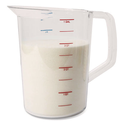 Bouncer Measuring Cup, 4 Qt, Plastic, Clear