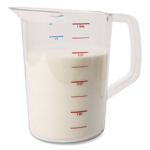 Bouncer Measuring Cup, 4 Qt, Plastic, Clear