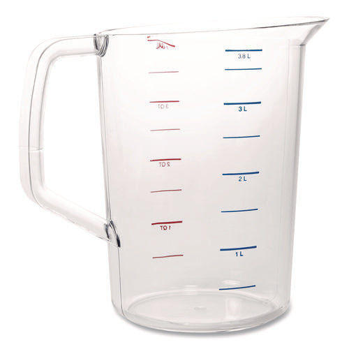 Bouncer Measuring Cup, 4 Qt, Plastic, Clear