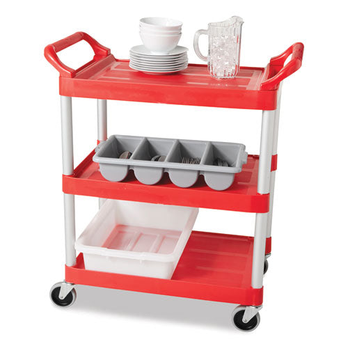 Cutlery Bin, 4 Compartments, 11.5 X 21.25 X 3.75, Plastic, Gray
