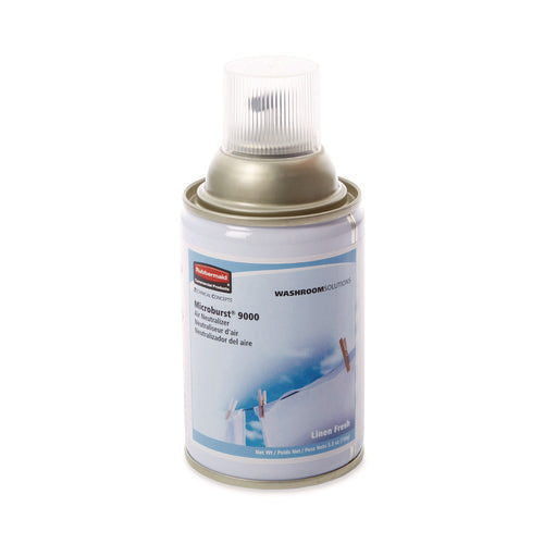 Tc Microburst 9000 Air Freshener Refill, Linen Fresh, 5.3 Oz Aerosol Spray, 4/carton