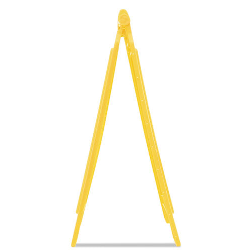 Multilingual "caution" Floor Sign, 11 X 12 X 25, Bright Yellow
