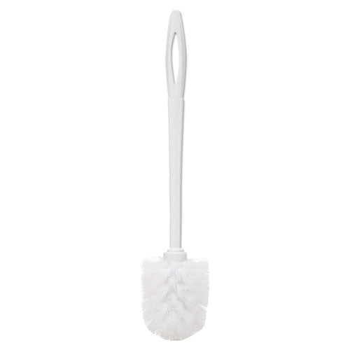Commercial-grade Toilet Bowl Brush, 10" Handle, White
