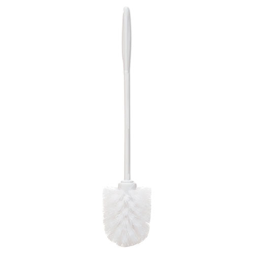 Commercial-grade Toilet Bowl Brush, 10" Handle, White, 24/carton