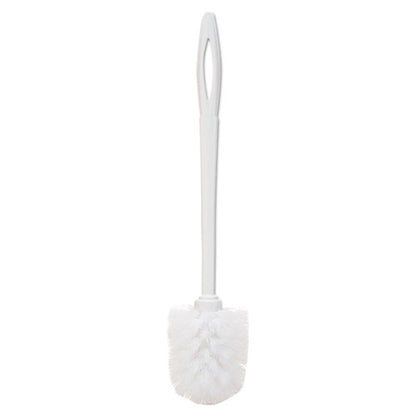 Commercial-grade Toilet Bowl Brush, 10" Handle, White