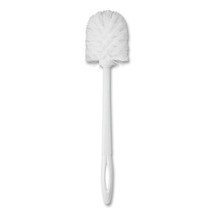 Commercial-grade Toilet Bowl Brush, 10" Handle, White