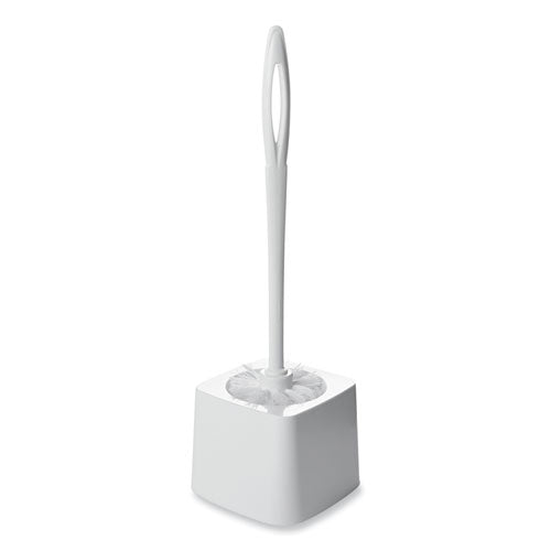 Commercial-grade Toilet Bowl Brush, 10" Handle, White