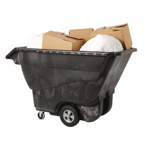 1 Cu Yd Structural Foam Tilt Truck, Standard Duty, 1,250 Lb Capacity, Black
