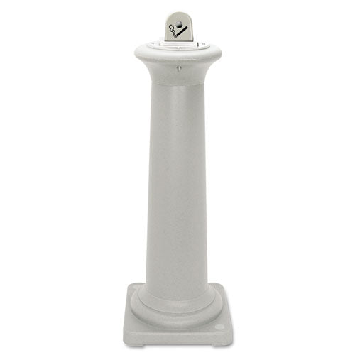 Groundskeeper Tuscan Receptacle, 22.05 Gal, 13 Dia X 38.38h, Sandstone