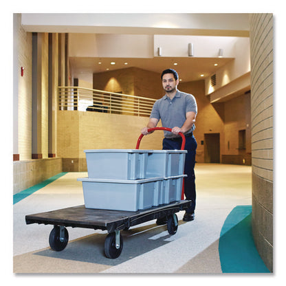 Palletote Box, 11.97 Gal, 1.6 Cu Ft, 15.5" X 19.5" X 13", Gray