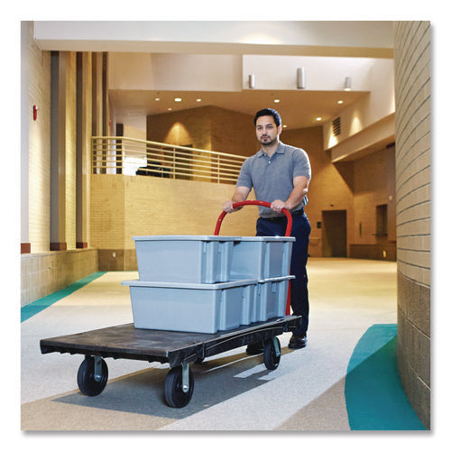Palletote Box, 11.97 Gal, 1.6 Cu Ft, 15.5" X 19.5" X 13", Gray