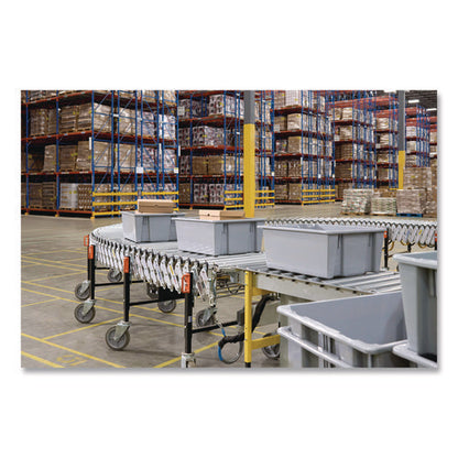 Palletote Box, 11.97 Gal, 1.6 Cu Ft, 15.5" X 19.5" X 13", Gray