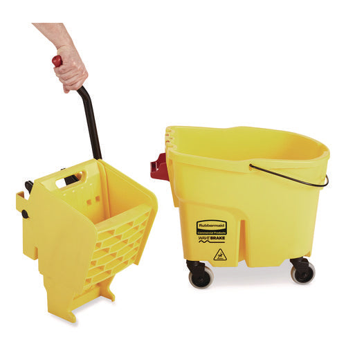 Wavebrake 2.0 Bucket/wringer Combos, Side-press, 26 Qt, Plastic, Yellow