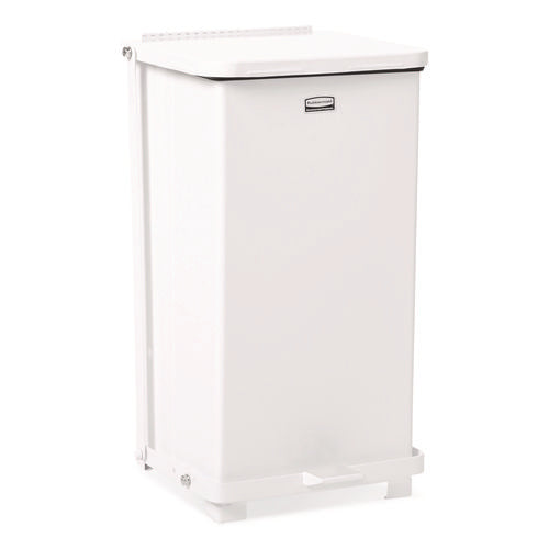 Defenders Heavy-duty Steel Step Can, 6.5 Gal, Steel, White