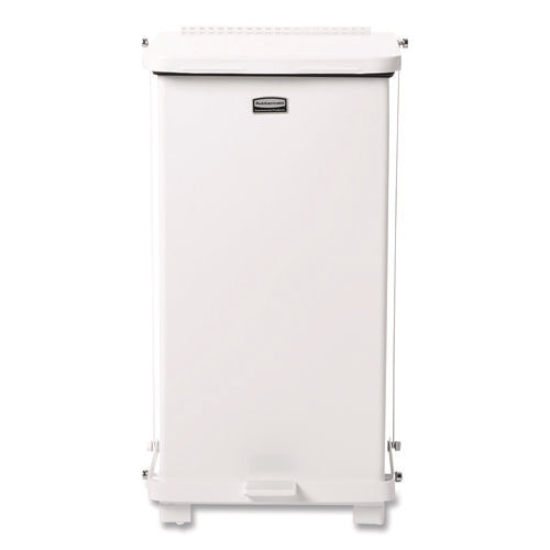 Defenders Heavy-duty Steel Step Can, 6.5 Gal, Steel, White