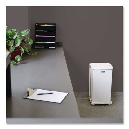 Defenders Heavy-duty Steel Step Can, 6.5 Gal, Steel, White