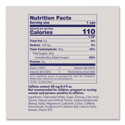 Energy Drink, Original Flavor, 8.4 Oz Can, 24/carton