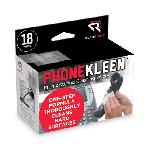 Phonekleen Premoistened Antibacterial Wipes, Cloth, 5 X 5, 18/box